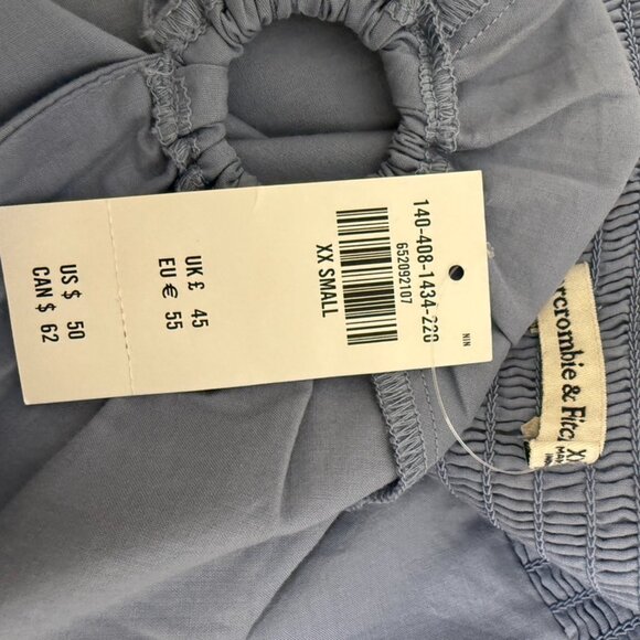 Abercrombie & Fitch Puff Sleeve Poplin O-Ring Top NWT - Picture 3 of 3